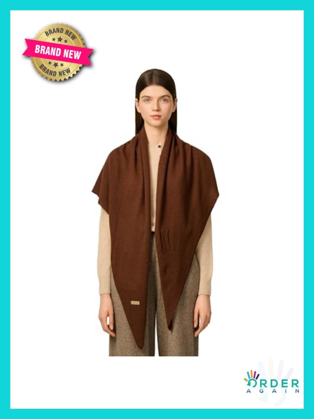 Cashmere Wool Blend Shawl Wrap Scarf for Women